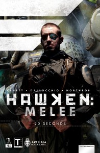 Cover to HAWKEN: MELEE #1 illustrated by Tim Bradstreet