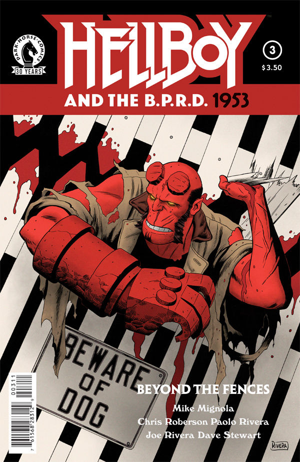 Hellboy and the B.P.R.D.: 1953—Beyond the Fences #3 Cover Art by Paolo Rivera